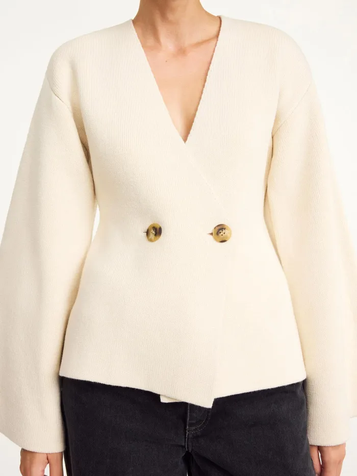 By Malene Birger Knitwear Women Tinley WoolBlend Cardigan Soft White