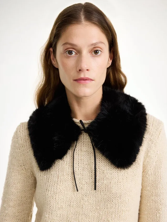 By Malene Birger Scarves Women Cowie Faux Fur Collar Black