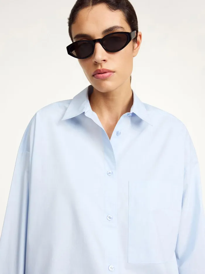 By Malene Birger Shirts Women Derris Organic Cotton Shirt Periwinkle Blue