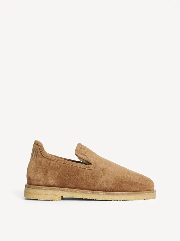 By Malene Birger Shoes Women Romine Suede Slippers Tobacco Brown