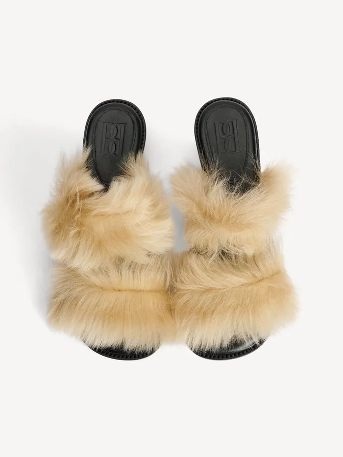 By Malene Birger Shoes Women Tianna Shearling Sandals Oyster Gray