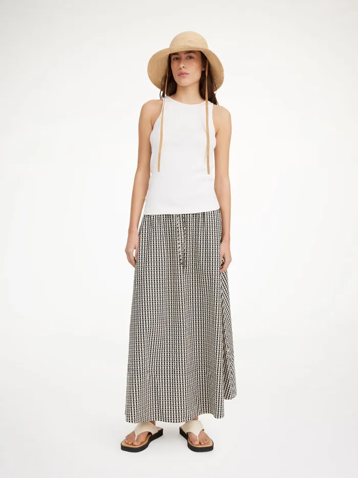 By Malene Birger Skirts Women Pheobes Organic Cotton Skirt Black Monogram