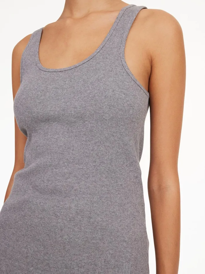By Malene Birger Tops and Blouses Women Anisa Organic Cotton Tank Top Grey Melange