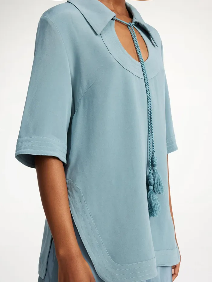 By Malene Birger Tops and Blouses Women Brittiny Top Cool Water