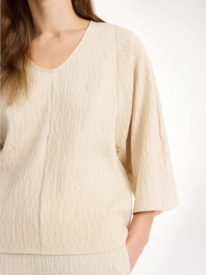 By Malene Birger Tops and Blouses Women Calyas Blouse Oyster Gray