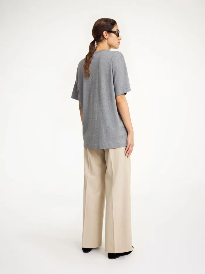 By Malene Birger Tops and Blouses Women Fayeh Organic Cotton TShirt Grey Melange