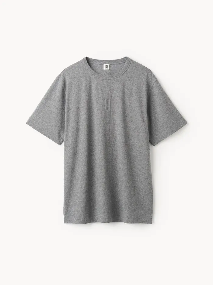 By Malene Birger Tops and Blouses Women Fayeh Organic Cotton TShirt Grey Melange