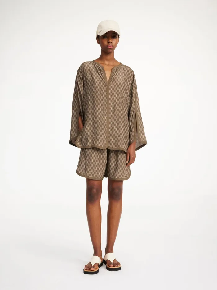 By Malene Birger Tops and Blouses Women Plazzo Blouse Mono Lined 1dj
