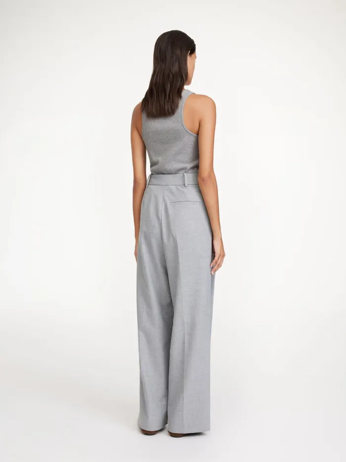 By Malene Birger Trousers Women Cymbaria HighWaist Trousers Grey Melange