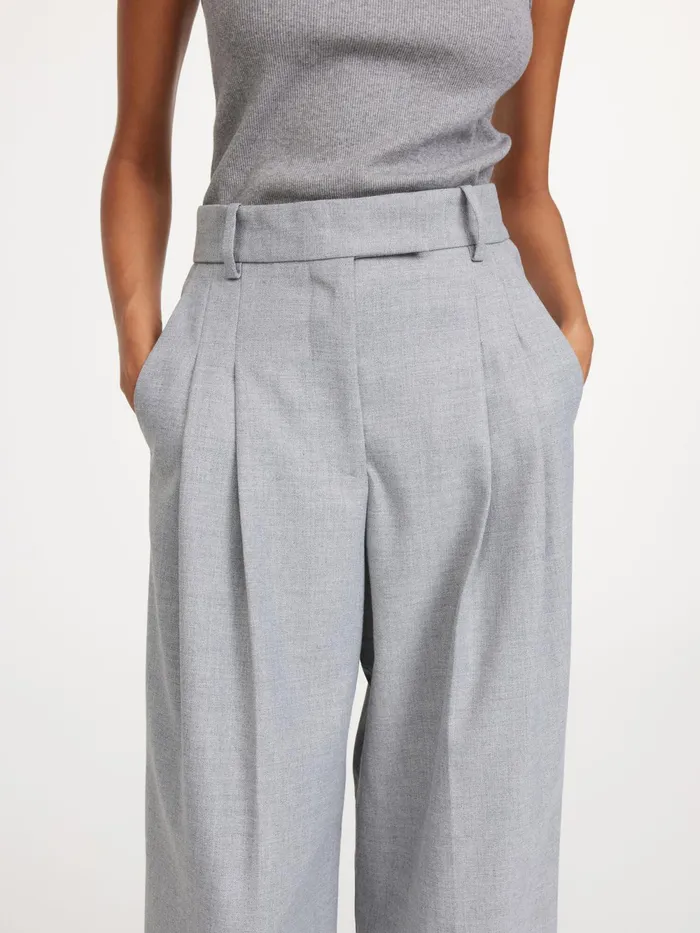 By Malene Birger Trousers Women Cymbaria HighWaist Trousers Grey Melange