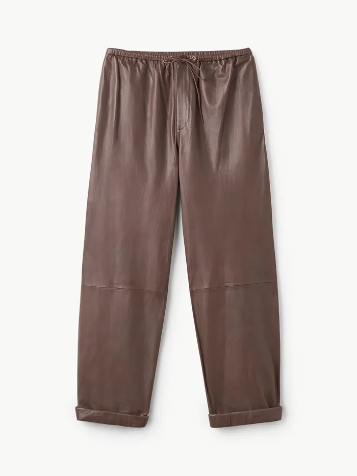 By Malene Birger Trousers Women Joanni Leather Trousers Warm Brown