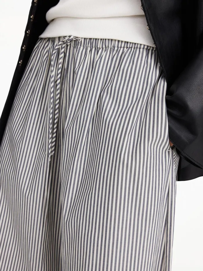 By Malene Birger Trousers Women Pisca Organic Cotton Trousers Navy Stripe