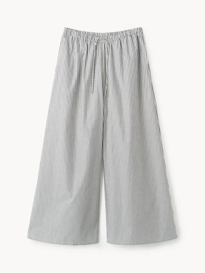 By Malene Birger Trousers Women Pisca Organic Cotton Trousers Navy Stripe