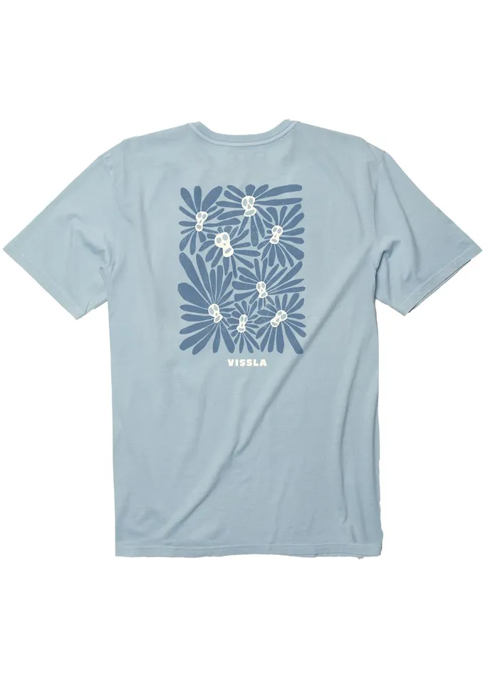 Cabezas Ss Pkt Tee Ice Blue Premium Tees Vissla Men