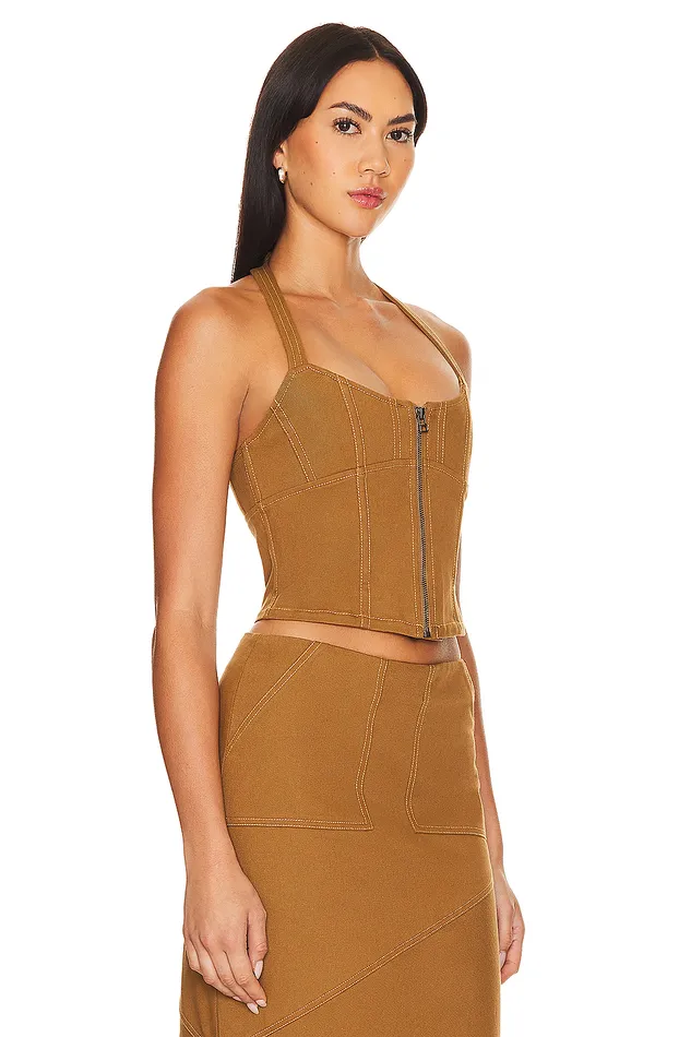 Cal Bustier Khaki Women Lovers and Friends Tops Cal Bustier Khaki Women Lovers and Friends Tops