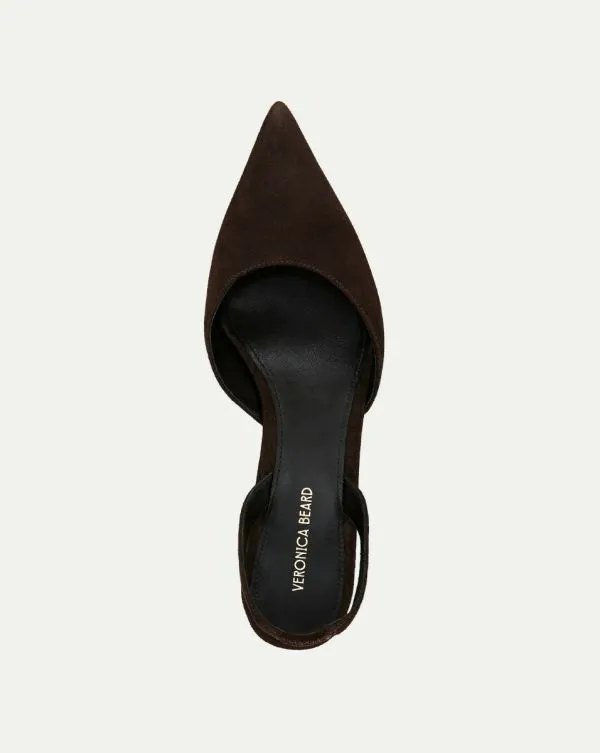 Caroline Suede Slingback Pump Espresso Women Veronica Beard Shoes Caroline Suede Slingback Pump Espresso Women Veronica Beard Shoes