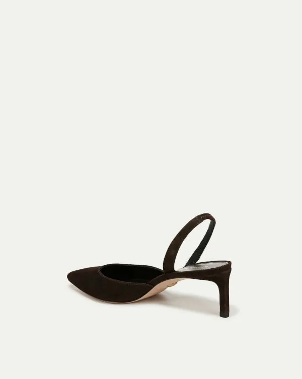 Caroline Suede Slingback Pump Espresso Women Veronica Beard Shoes Caroline Suede Slingback Pump Espresso Women Veronica Beard Shoes