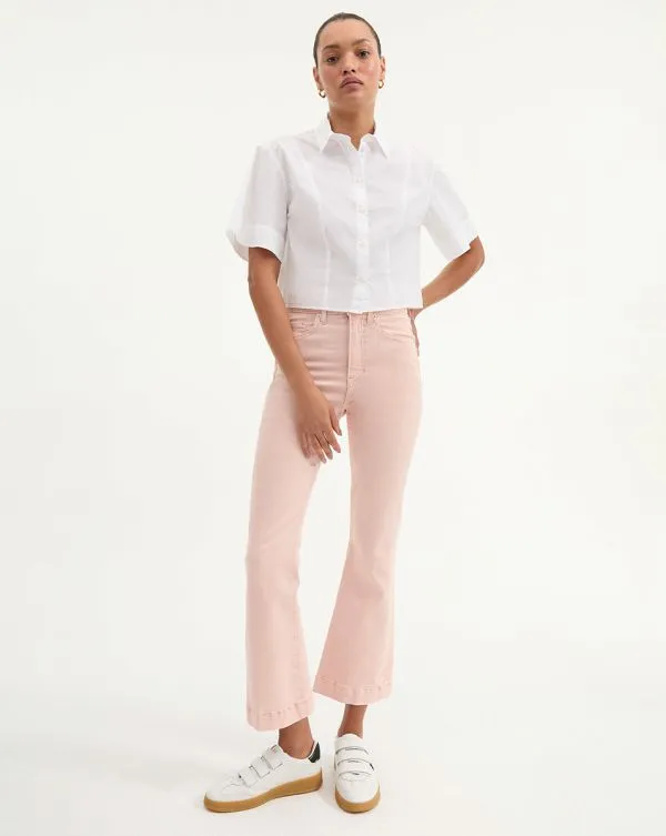 Carson KickFlare Jean Stoned Pink Shell Women Veronica Beard Jeans