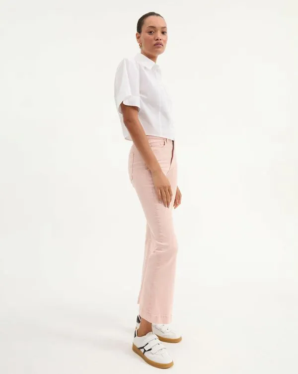 Carson KickFlare Jean Stoned Pink Shell Women Veronica Beard Jeans