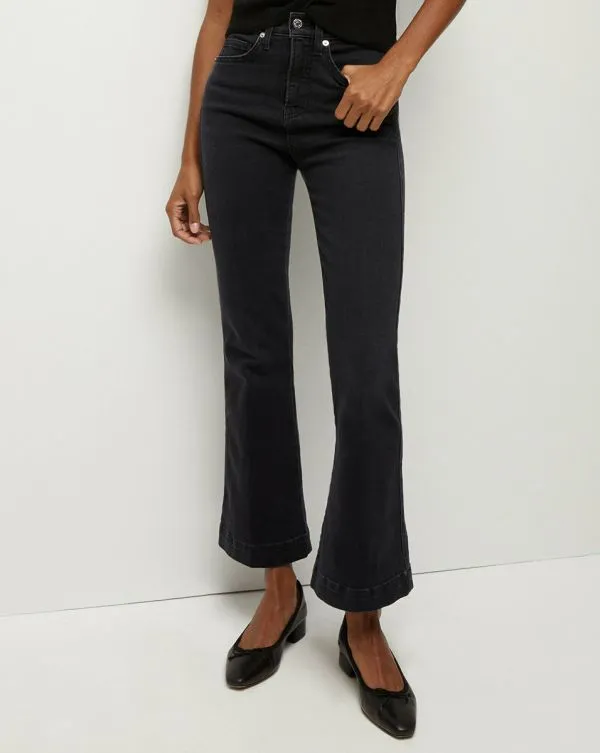 Carson KickFlare Jean Washed Onyx Women Veronica Beard Jeans