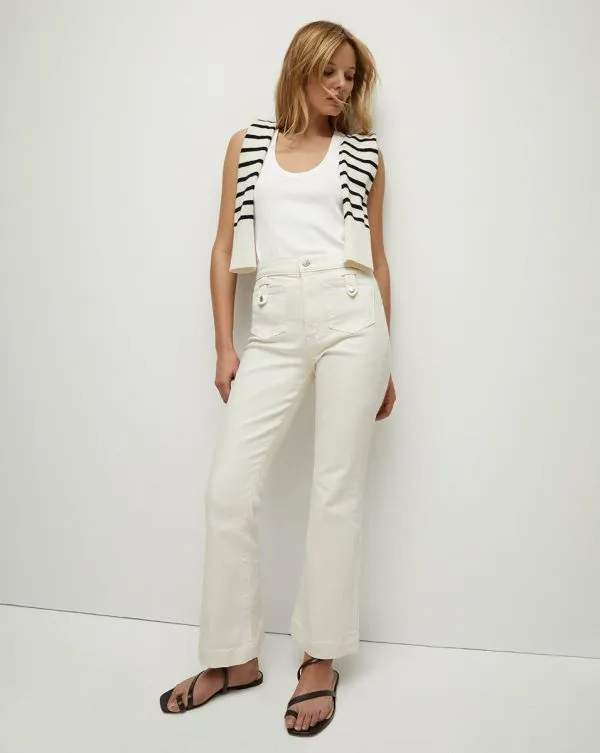 Carson PatchPocket KickFlare Jean Ecru Women Veronica Beard Jeans