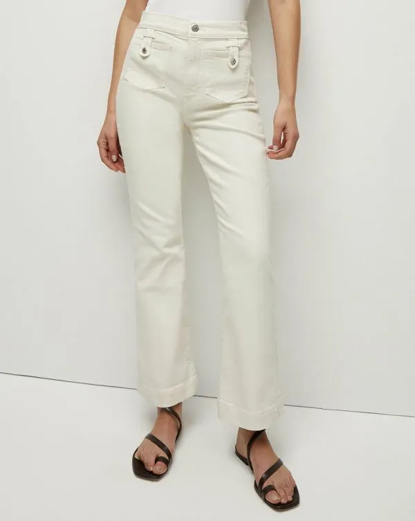 Carson PatchPocket KickFlare Jean Ecru Women Veronica Beard Jeans Carson PatchPocket KickFlare Jean Ecru Women Veronica Beard Jeans