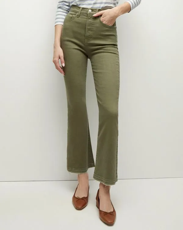 Carson Released Hem KickFlare Jean Stone Army Women Veronica Beard Jeans Carson Released Hem KickFlare Jean Stone Army Women Veronica Beard Jeans