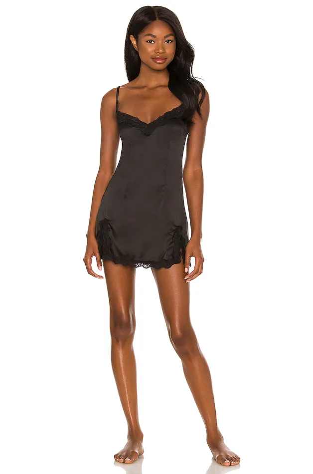 Cassandra Slip Black Women Lovers and Friends Lingerie and Sleepwear