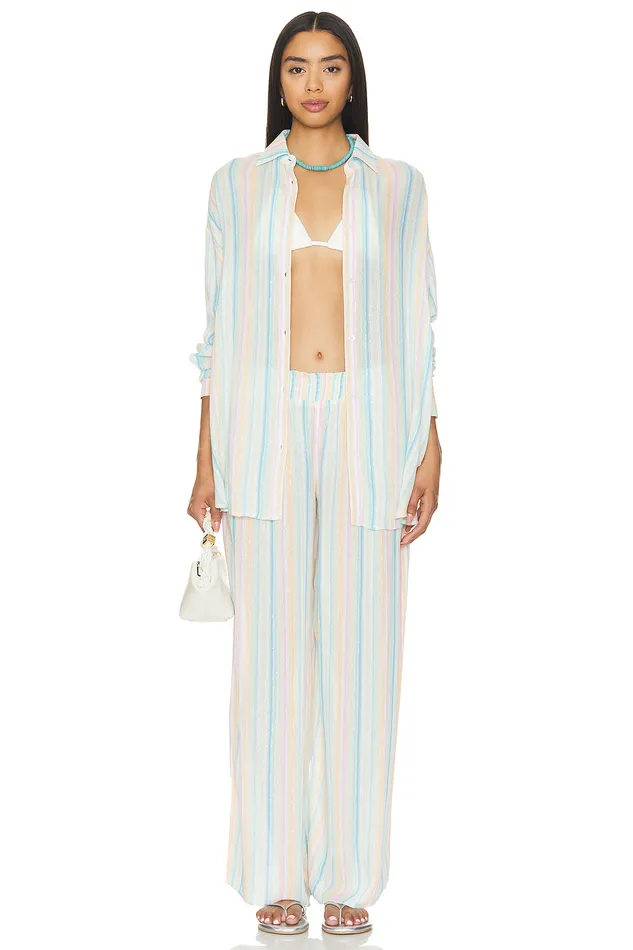 Catalina Pant Rainbow Stripe Multi Women Lovers and Friends Pants Catalina Pant Rainbow Stripe Multi Women Lovers and Friends Pants