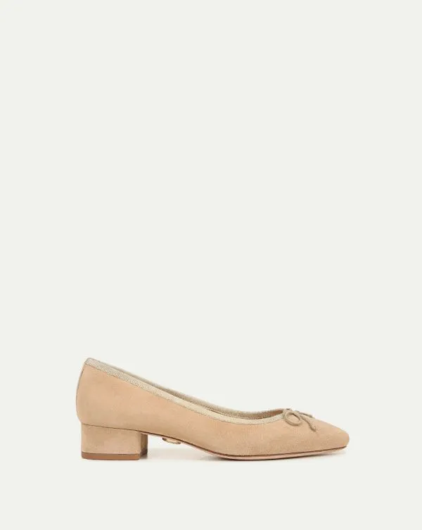 Cecile Suede Ballet Pump Sand Women Veronica Beard Shoes