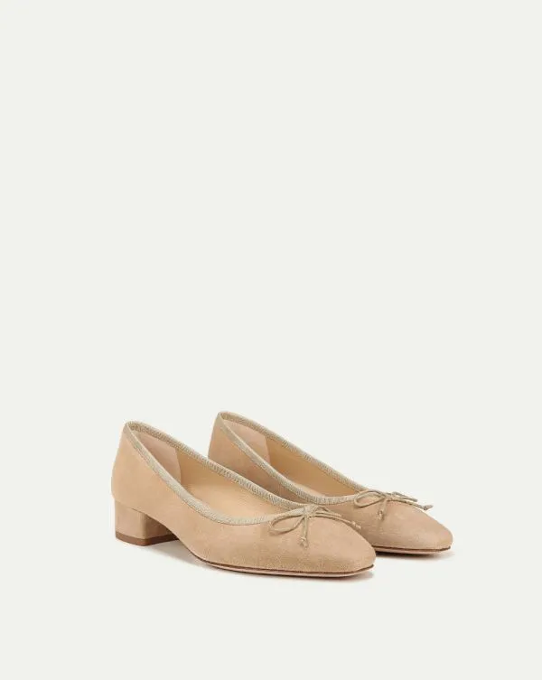 Cecile Suede Ballet Pump Sand Women Veronica Beard Shoes Cecile Suede Ballet Pump Sand Women Veronica Beard Shoes