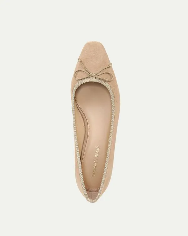 Cecile Suede Ballet Pump Sand Women Veronica Beard Shoes Cecile Suede Ballet Pump Sand Women Veronica Beard Shoes