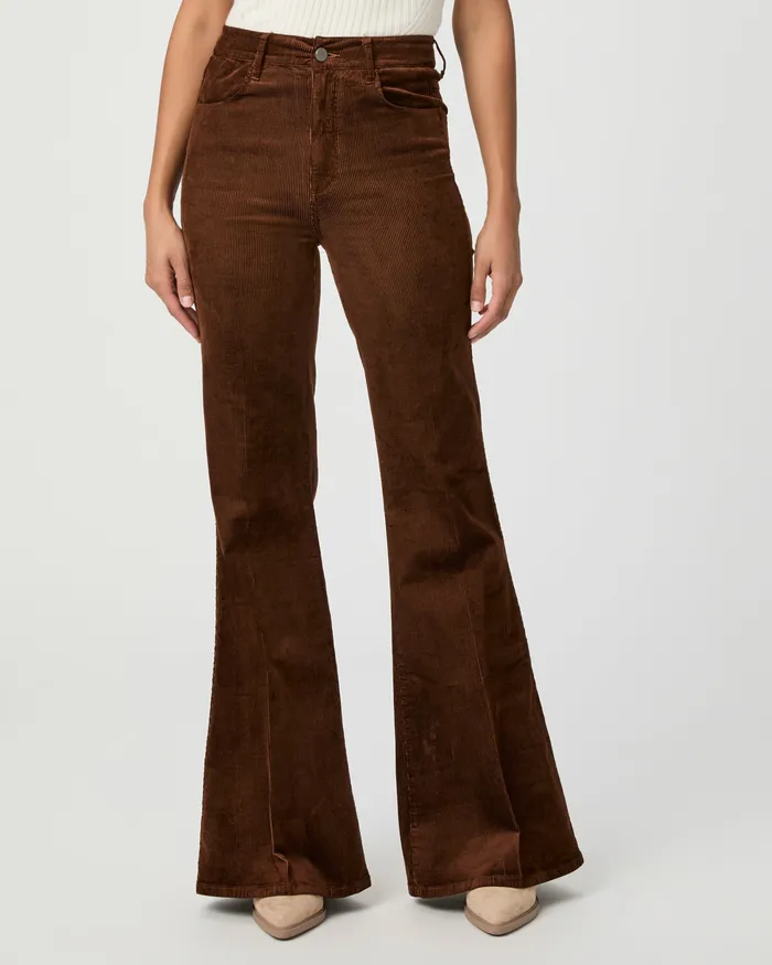 Charlie Flare Pant 8211 Maple Brown Corduroy Women Pants PAIGE Charlie Flare Pant 8211 Maple Brown Corduroy Women Pants PAIGE