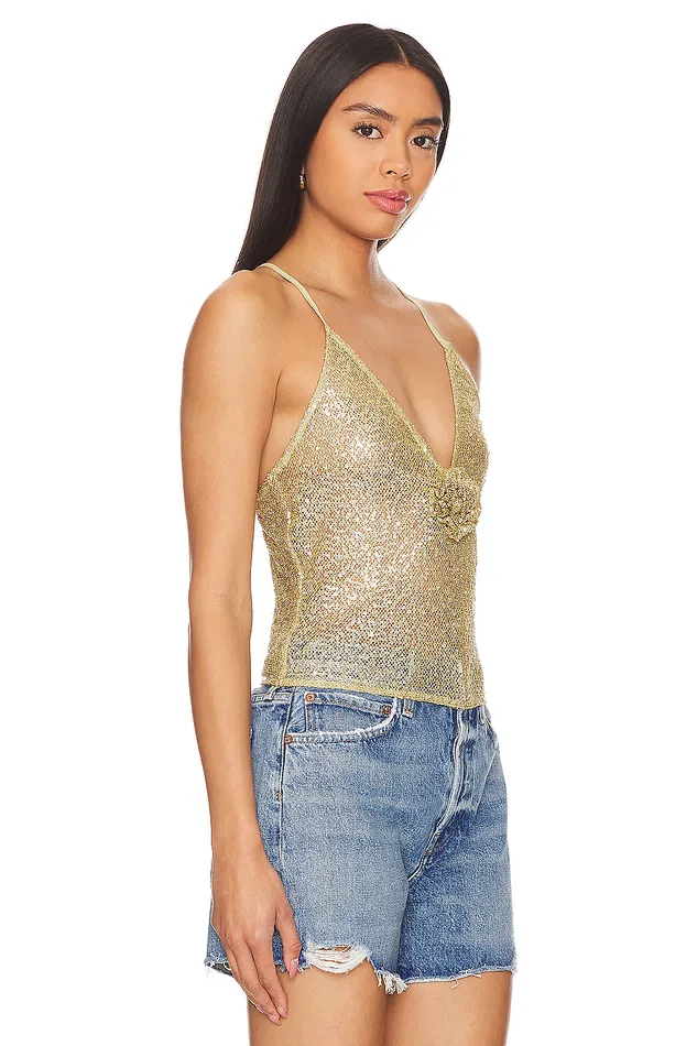 Charlotte Top Gold Sand Women Lovers and Friends Tops Charlotte Top Gold Sand Women Lovers and Friends Tops