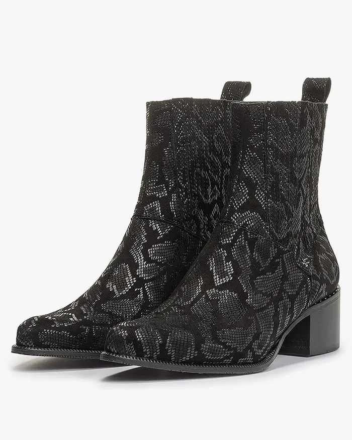 Chelsea Boots Women Floris Van Bommel Evi 0111 Printedleather