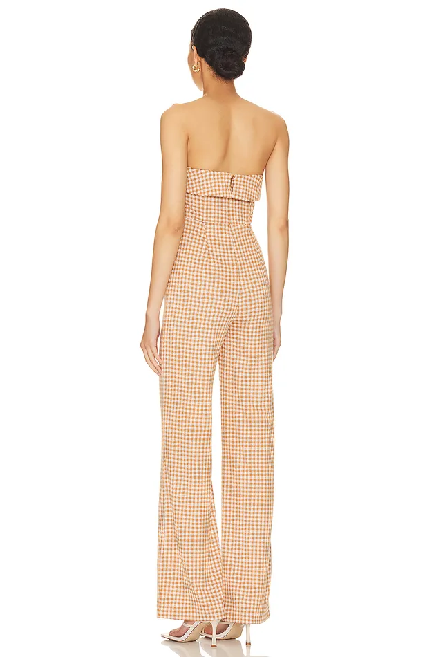 Chelsea Jumpsuit Brown and White Women Lovers and Friends Jumpsuits Chelsea Jumpsuit Brown and White Women Lovers and Friends Jumpsuits