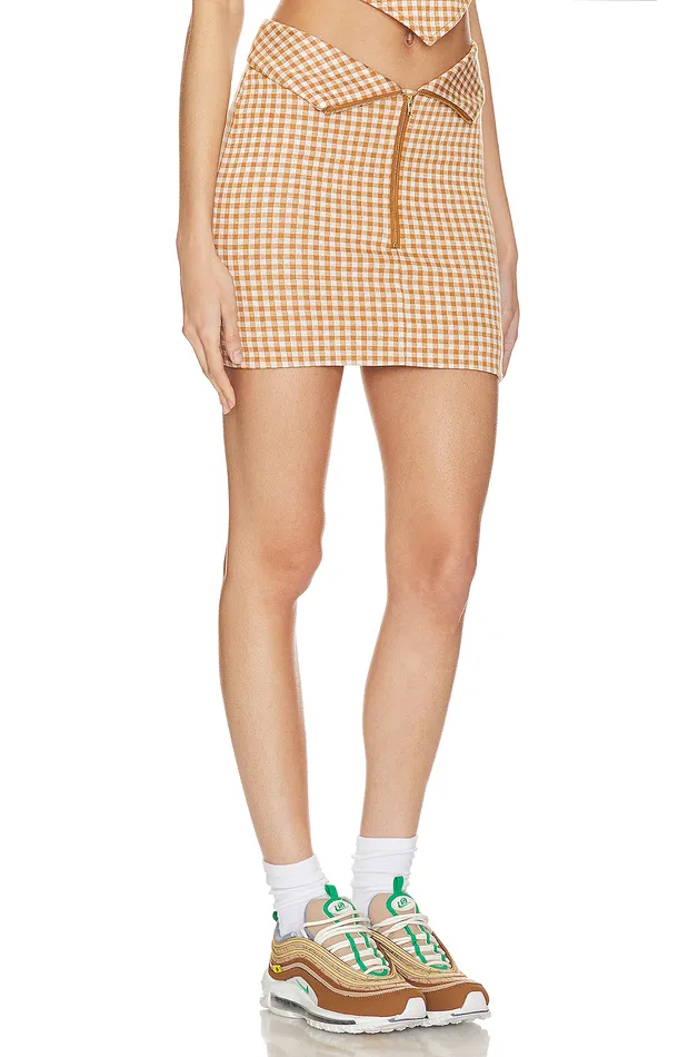 Chelsea Mini Skirt Brown and White Women Lovers and Friends Skirts Chelsea Mini Skirt Brown and White Women Lovers and Friends Skirts