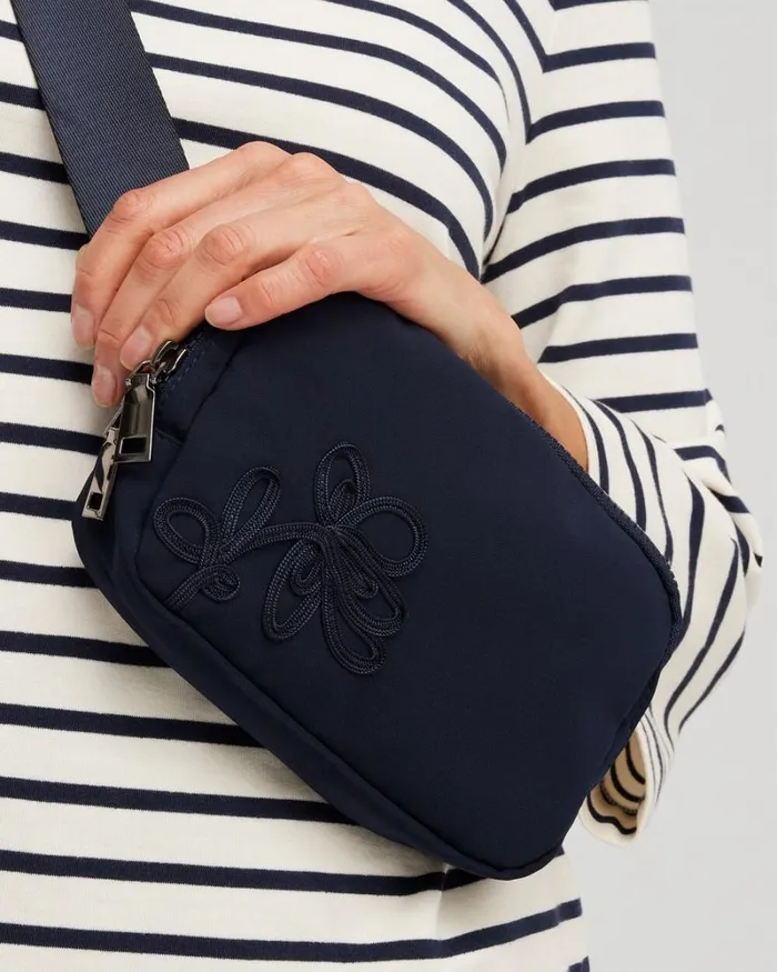 Chico039s Bags Neema Soutache Belt Bag Classic Navy 8211 Shoes and Accessories