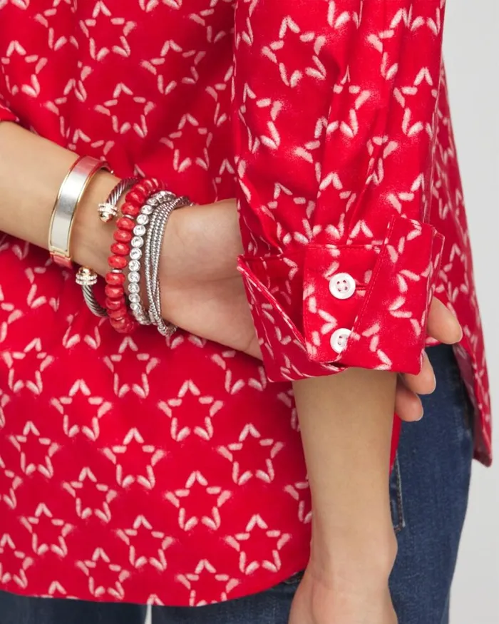 Chico039s Blouses and Shirts No Iron Stretch Stars Shirt Madeira Red 8211 Clothing Chico039s Blouses and Shirts No Iron Stretch Stars Shirt Madeira Red 8211 Clothing