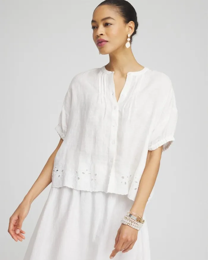 Chico039s Blouses and Shirts Pintuck Dolman Sleeve Linen Shirt Alabaster 8211 Clothing Chico039s Blouses and Shirts Pintuck Dolman Sleeve Linen Shirt Alabaster 8211 Clothing