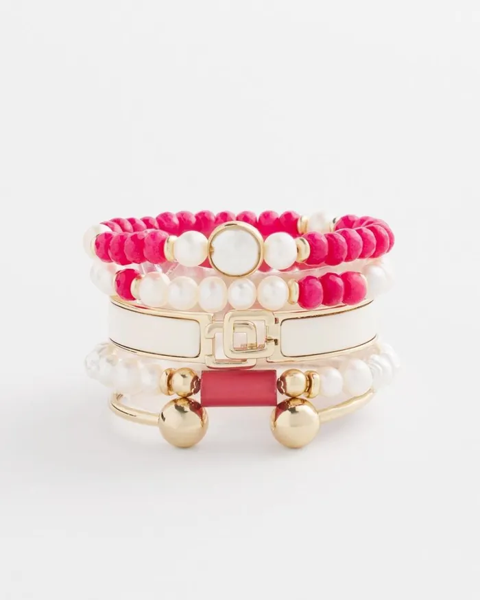 Chico039s Bracelets Jade Coin Hero Stretch Bracelet Pink Bromeliad 8211 Shoes and Accessories Chico039s Bracelets Jade Coin Hero Stretch Bracelet Pink Bromeliad 8211 Shoes and Accessories