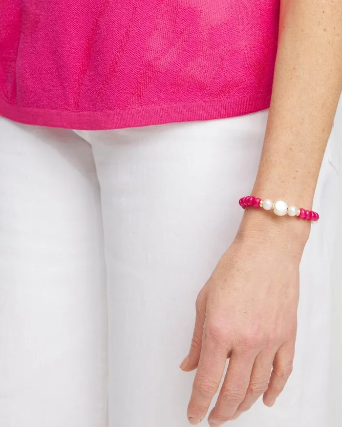 Chico039s Bracelets Jade Coin Hero Stretch Bracelet Pink Bromeliad 8211 Shoes and Accessories Chico039s Bracelets Jade Coin Hero Stretch Bracelet Pink Bromeliad 8211 Shoes and Accessories