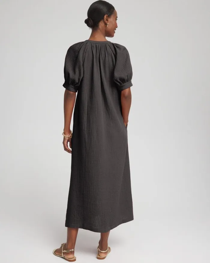 Chico039s Dresses Gauze Shirt Dress Watermelon Punch 8211 Clothing