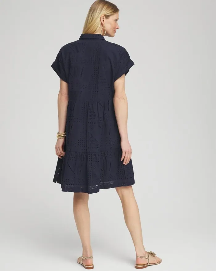 Chico039s Dresses Poplin Diagonal Button Front Dress Classic Navy 8211 Clothing Chico039s Dresses Poplin Diagonal Button Front Dress Classic Navy 8211 Clothing
