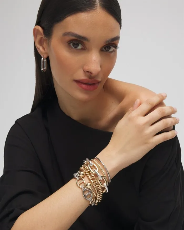 Chico039s Everyday Jewelry Gold Tone Chain Link Bracelet Gold 8211 Shoes and Accessories Chico039s Everyday Jewelry Gold Tone Chain Link Bracelet Gold 8211 Shoes and Accessories