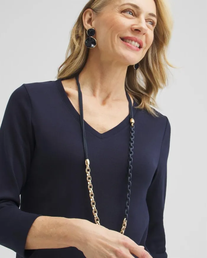 Chico039s Everyday Jewelry MagneticMix Navy Multistrand Necklace Navy 8211 Shoes and Accessories Chico039s Everyday Jewelry MagneticMix Navy Multistrand Necklace Navy 8211 Shoes and Accessories