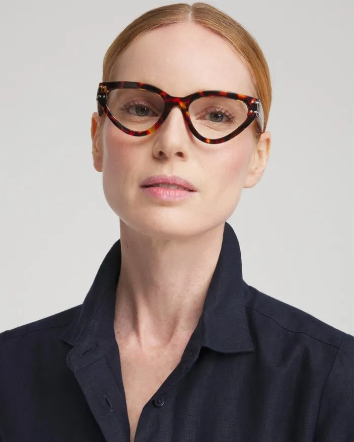 Chico039s Eyewear Faux Tort Cateye Readers Tortoise 8211 Shoes and Accessories