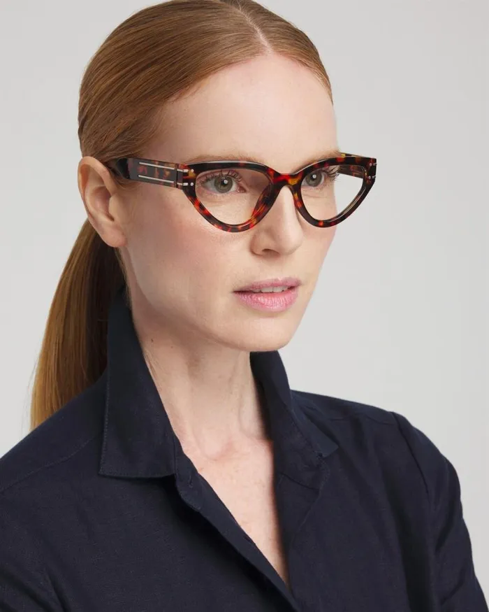 Chico039s Eyewear Faux Tort Cateye Readers Tortoise 8211 Shoes and Accessories