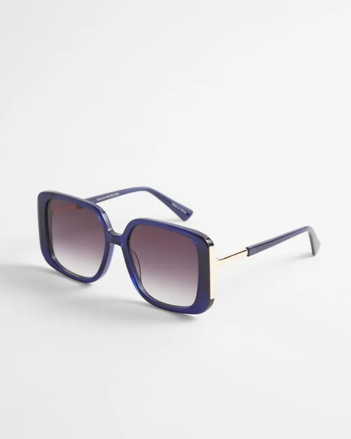 Chico039s Eyewear Navy Square Sunglasses Classic Navy 8211 Shoes and Accessories