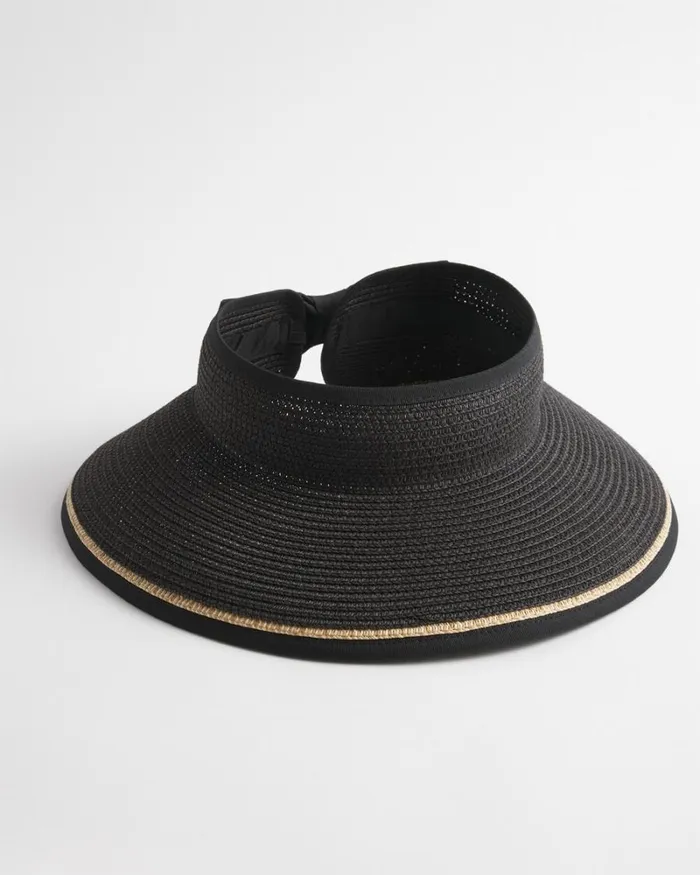 Chico039s Hats Foldable Sun Visor Black 8211 Shoes and Accessories